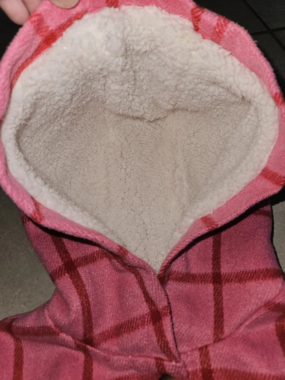 Old Navy Pink Plaid Hooded Kids Pea Coat